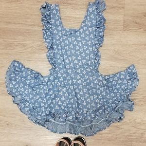 Numi Chambray Daisy Pinafore Dress